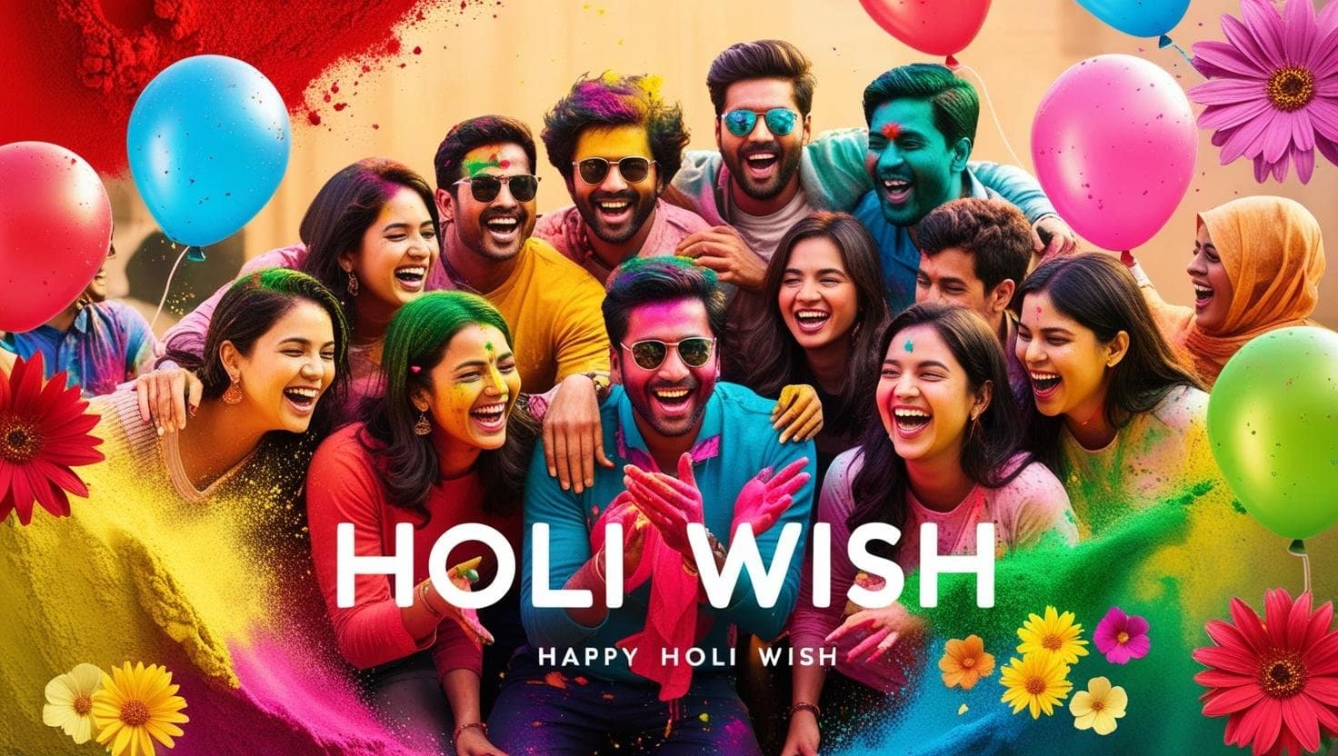 150+ Happy Holi Messages, Greetings, Wishes, and Quotes for 2025 2 Happy Holi wish message