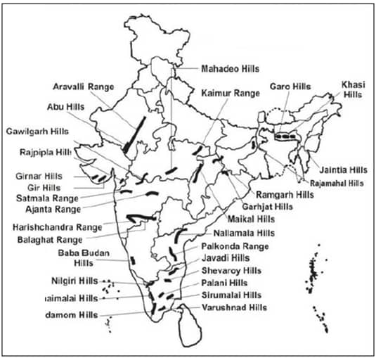 Major-Hill-Ranges-of-Peninsular-India
